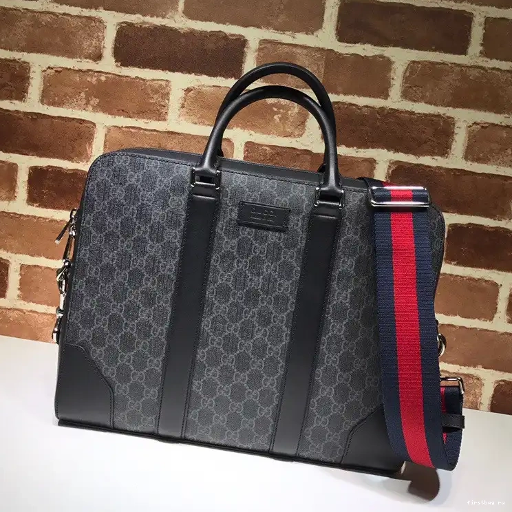 GUCCI Black GG briefcase 0613